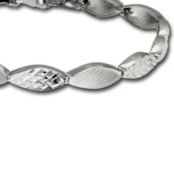 SilberDream Armband Tropfen 925 Silber cutt matt 19cm SDA4794O