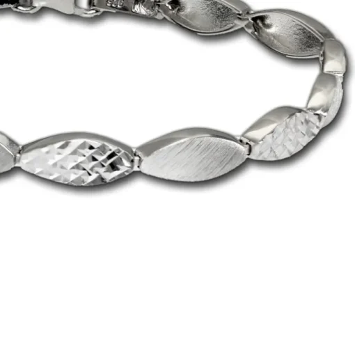 SilberDream Armband Tropfen 925 Silber cutt matt 19cm SDA4794O