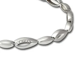 SilberDream Armband Tropfen Zirkonia weiß 925er Silber 18,5cm Damen SDA476W