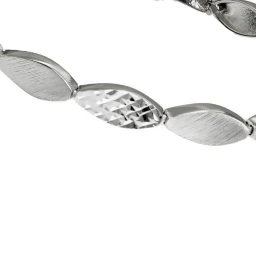 SilberDream Armband Tropfen 925 Silber cutt matt 19cm SDA4794O