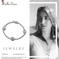 SilberDream Armband Tropfen 925 Sterling Silber 19cm Damen SDA416