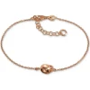 SilberDream Armband verschlungen 925 Silber rosévergoldet Damen 18-21cm SDA1138E