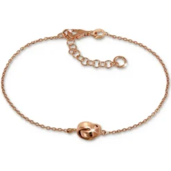 SilberDream Armband verschlungen 925 Silber rosévergoldet Damen 18-21cm SDA1138E