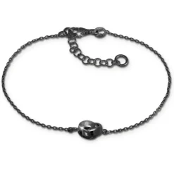 SilberDream Armband verschlungen 925 Silber geschwärzt Damen 18-21cm SDA1138S