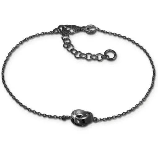 SilberDream Armband verschlungen 925 Silber geschwärzt Damen 18-21cm SDA1138S