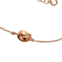 SilberDream Armband verschlungen 925 Silber rosévergoldet Damen 18-21cm SDA1138E