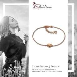 SilberDream Armband verschlungen 925 Silber rosévergoldet Damen 18-21cm SDA1138E