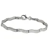 SilberDream Armband Wave 925 Silber gehämmert matt 19cm SDA4792O