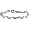SilberDream Armband Welle matt/glänzend 925 Sterling Silber 18,5cm SDA448J