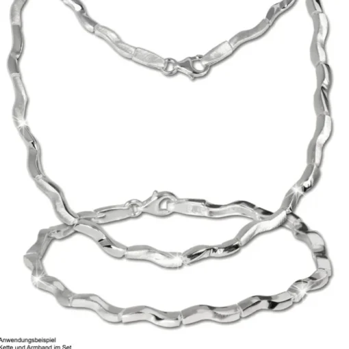 SilberDream Armband Welle 925 Sterlin Silber 19cm Silberarmband SDA402