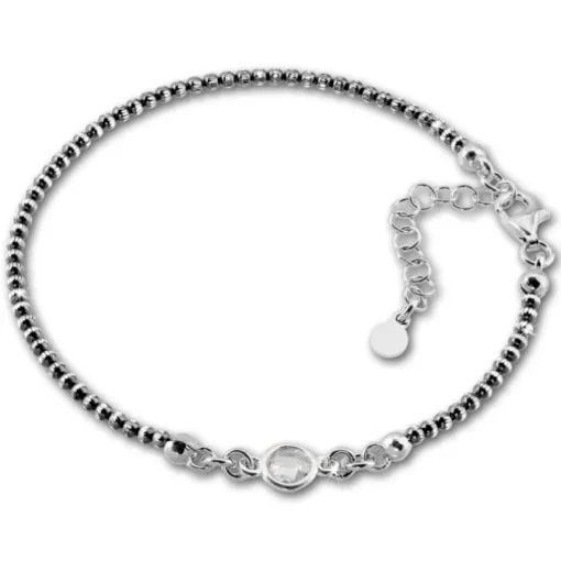 SilberDream Armband Zirkonia 18-21cm geschwärzt diamantiert 925 Silber SDA1018K