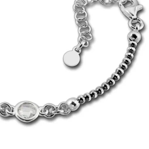 SilberDream Armband Zirkonia 18-21cm geschwärzt diamantiert 925 Silber SDA1018K
