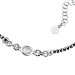 SilberDream Armband Zirkonia 18-21cm geschwärzt diamantiert 925 Silber SDA1018K