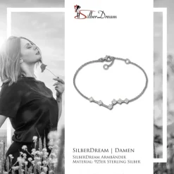 SilberDream Armband Zirkonia weiß 18,5cm - 21,5cm 925er Silber Damen SDA5308W