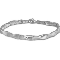 SilberDream Armband Zopf matt/glänzend 925 Sterling Silber 18,8cm SDA463J