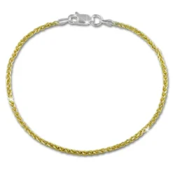 SilberDream Armband Zopf vergoldet 925er Silber Damen 19cm SDA2069Y
