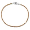 SilberDream Armband Zopf Rose vergoldet 925er Silber Damen 19cm SDA2069E
