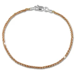 SilberDream Armband Zopf Rose vergoldet 925er Silber Damen 19cm SDA2069E