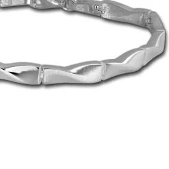 SilberDream Armband Zopf matt/glänzend 925 Sterling Silber 18,8cm SDA463J