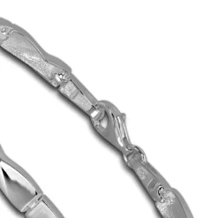 SilberDream Armband Zopf matt/glänzend 925 Sterling Silber 18,8cm SDA463J
