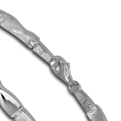 SilberDream Armband Zopf matt/glänzend 925 Sterling Silber 18,8cm SDA463J