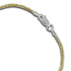 SilberDream Armband Zopf vergoldet 925er Silber Damen 19cm SDA2069Y