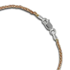 SilberDream Armband Zopf Rose vergoldet 925er Silber Damen 19cm SDA2069E