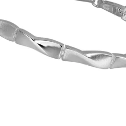 SilberDream Armband Zopf matt/glänzend 925 Sterling Silber 18,8cm SDA463J