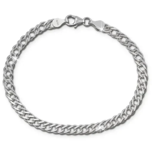 SilberDream Armband Zwillingspanzer 19cm 925 Sterling Silber Unisex SDA2519J