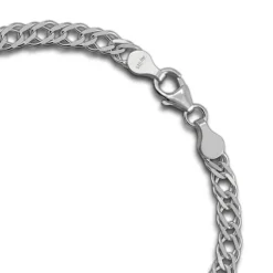 SilberDream Armband Zwillingspanzer 19cm 925 Sterling Silber Unisex SDA2519J