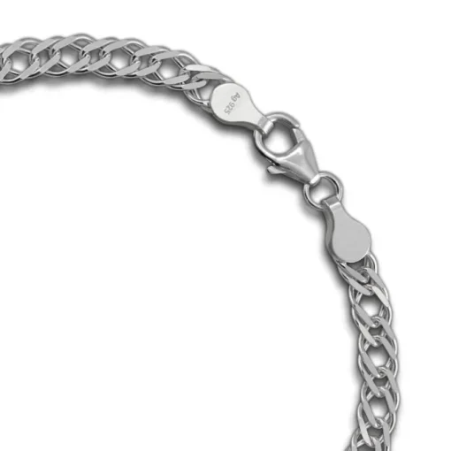SilberDream Armband Zwillingspanzer 19cm 925 Sterling Silber Unisex SDA2519J