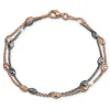 SilberDream Bicolor Armband Rose und Schwarz 19-21cm 925 Silber Damen SDA2459F