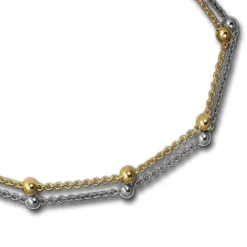 SilberDream Bicolor Armband Kugeln Gold und Silber 925 Silber Damen SDA2129T