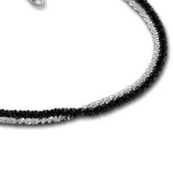 SilberDream Bicolor Armband gedreht geschwärzt und 925 Silber Damen SDA2169S