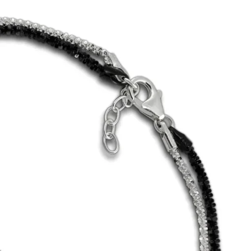 SilberDream Bicolor Armband gedreht geschwärzt und 925 Silber Damen SDA2169S