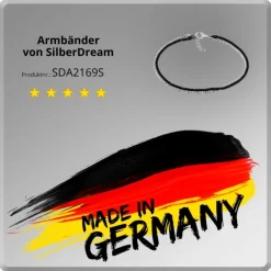 SilberDream Bicolor Armband gedreht geschwärzt und 925 Silber Damen SDA2169S