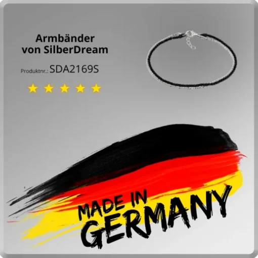 SilberDream Bicolor Armband gedreht geschwärzt und 925 Silber Damen SDA2169S