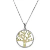 SilberDream Bicolor Collier Kette Lebensbaum 925 Silber 44cm - 47cm SDK50444T
