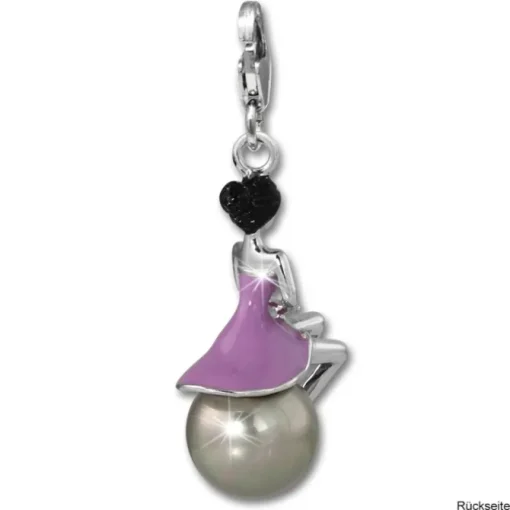 SilberDream Charm 925 Mädchen auf Kugel Armband Anhänger FC633