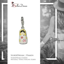 SilberDream Charm 925 Silber Matroschka Armband Anhänger FC635