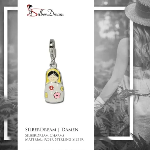 SilberDream Charm 925 Silber Matroschka Armband Anhänger FC635