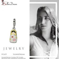SilberDream Charm 925 Silber Matroschka Armband Anhänger FC635