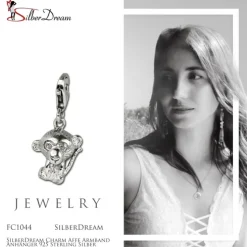SilberDream Charm Affe Armband Anhänger 925 Sterling Silber FC1044