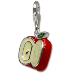 SilberDream Charm Apfel rot 925er Silber Armband Anhänger FC3142R