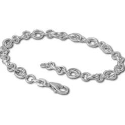 SilberDream Charm Armband Doppelanker schmal 19cm 925 Sterling Silber FC0602