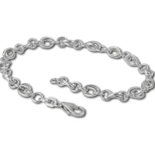 SilberDream Charm Armband Doppelanker schmal 19cm 925 Sterling Silber FC0602