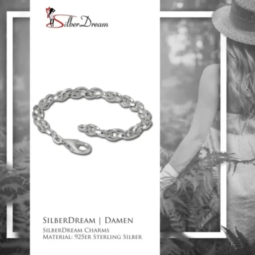 SilberDream Charm Armband Doppelanker 19cm 925 Sterling Silber FC0502