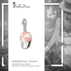 SilberDream Charm Base Cap Armband Anhänger 925 Silber FC3134