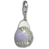 SilberDream Charm Basecap Zirkonia 925er Silber Armband Anhänger FC663