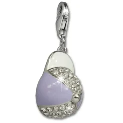 SilberDream Charm Basecap Zirkonia 925er Silber Armband Anhänger FC663
